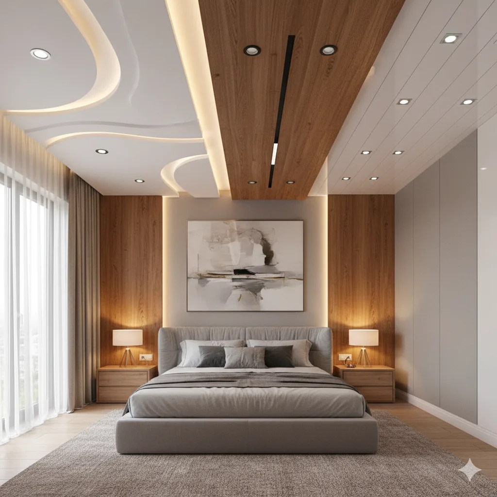 Popular Materials for Bedroom False Ceilings