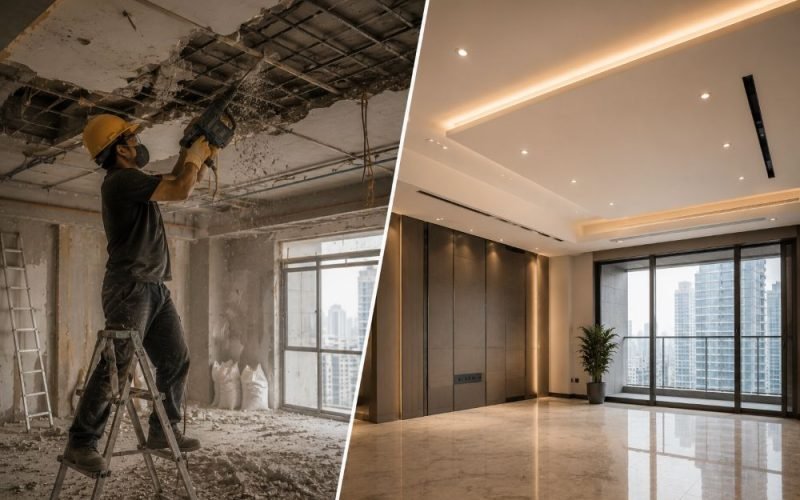 Ceiling Hacking & Removal